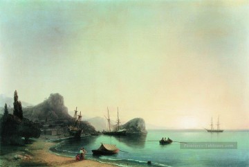 italien paysage 1855 Romantique Ivan Aivazovsky russe Peinture à l'huile